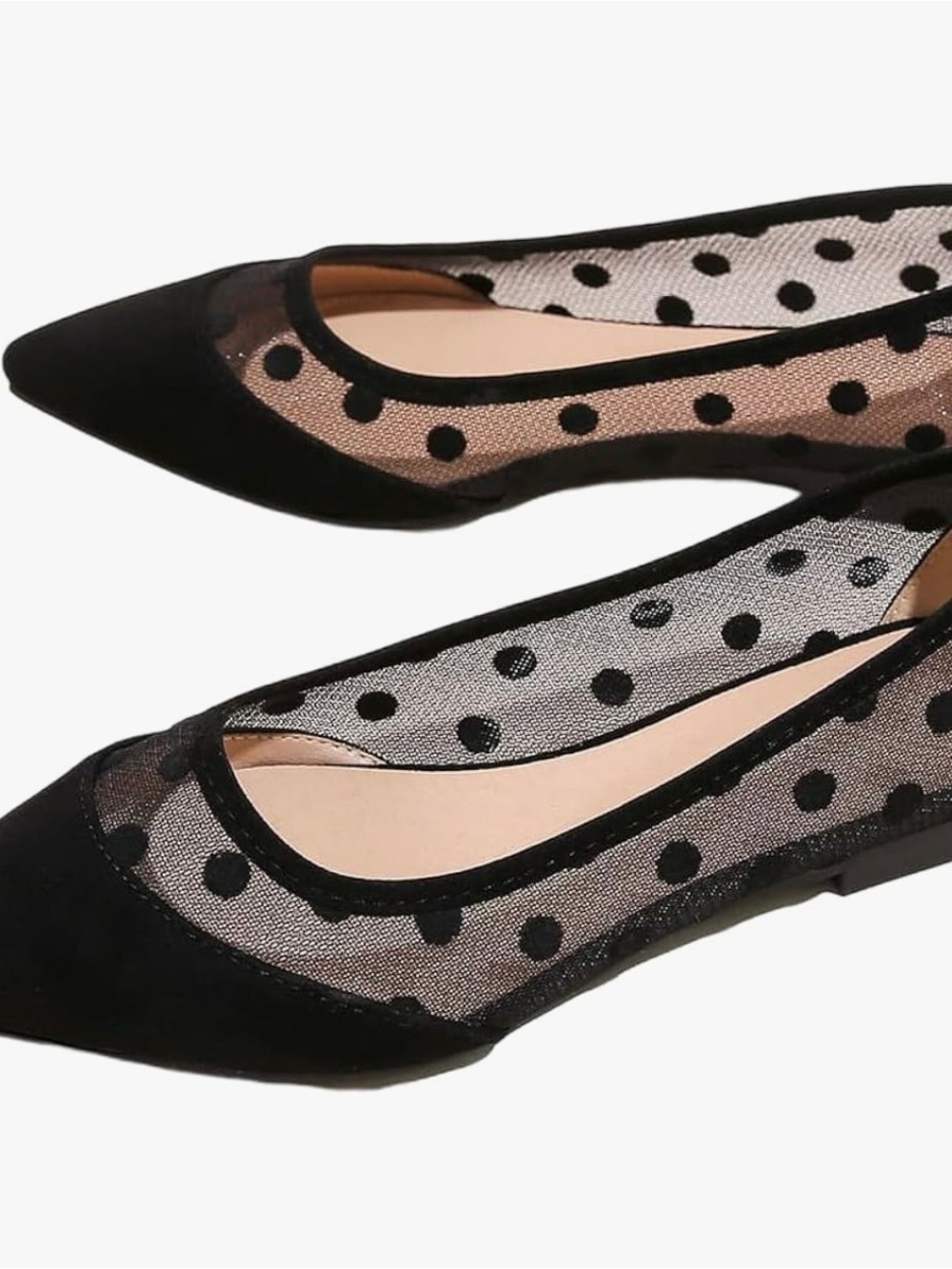 BEAUDRM Women’s Polka Dots Ballet Flats